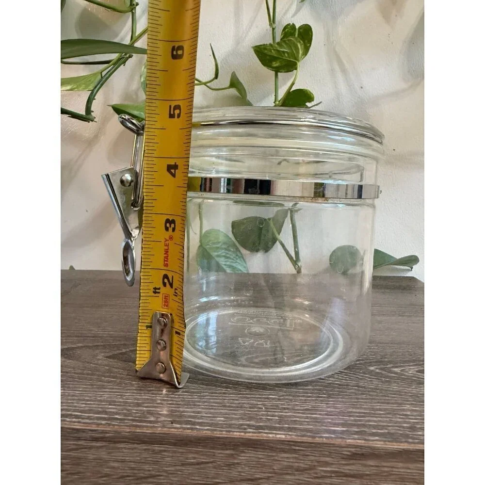 Oggi Clear Clamp Storage Jar with Lid